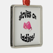 Handschoenen op dames! metalen ornament (Rechts)