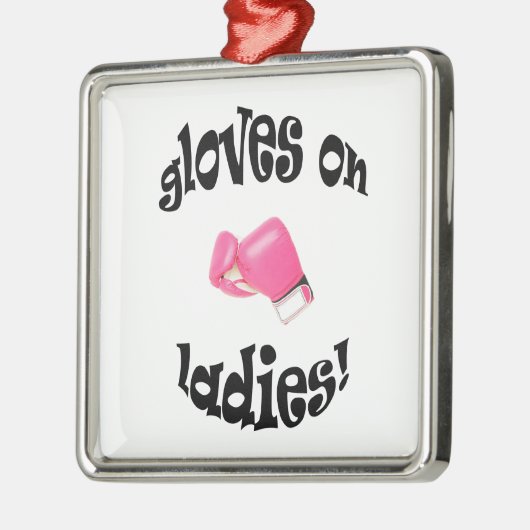 Handschoenen op dames! metalen ornament (Links)