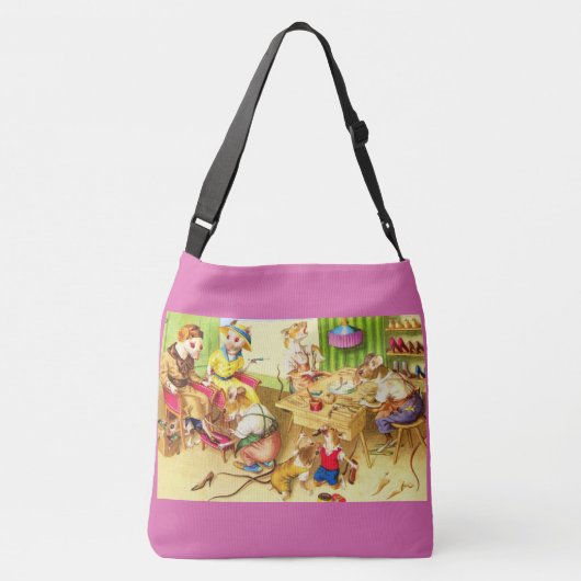 Handschoenen voor mannetjesmuizen en schoenenkoper crossbody tas (Achterkant)