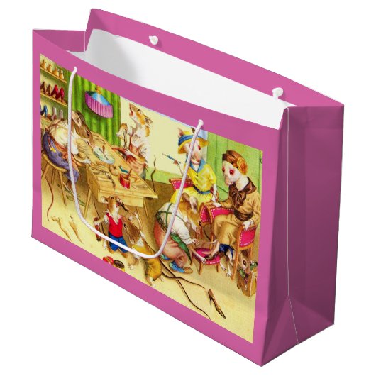 Handschoenen voor mannetjesmuizen en schoenenkoper groot cadeauzakje (Voorkant Gekanteld)