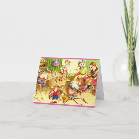 Handschoenen voor mannetjesmuizen notitiekaartje (Voorkant)