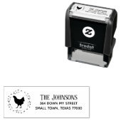 Handschoenkuikens met scripts  zelfinktende stempel (In situ)