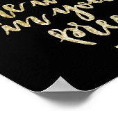 Handschrift 16:11 Gold Glitter Poster (Hoek)