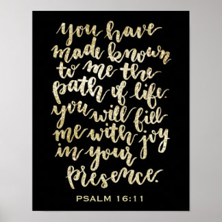 Handschrift 16:11 Gold Glitter Poster