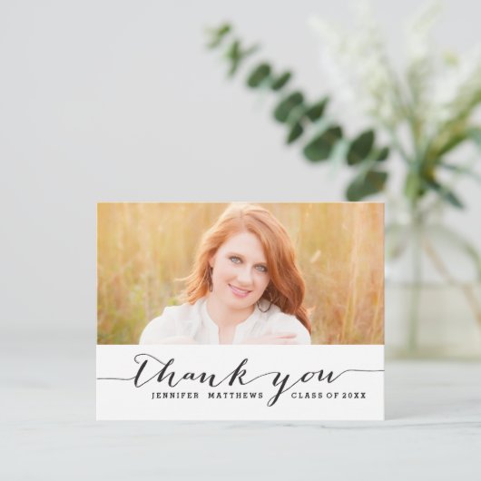 handschrift | Afstuderen Dank u Briefkaart (Staand voorkant)