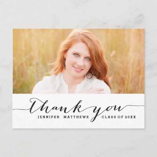 handschrift | Afstuderen Dank u Briefkaart (Voorkant)