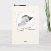  handschrift Baby's eerste kerstfoto Feestdagen Kaart (Achterkant)