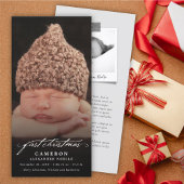  handschrift Baby's eerste kerstfoto Feestdagenkaart