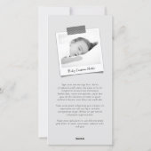  handschrift Baby's eerste kerstfoto Feestdagenkaart (Achterkant)