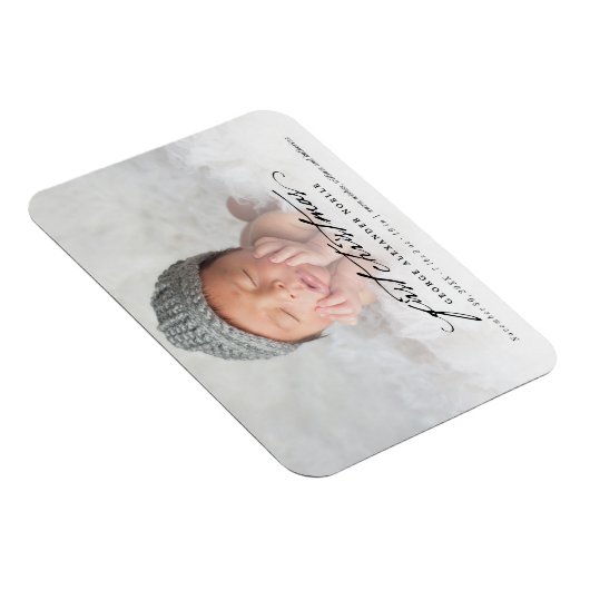  handschrift, baby's eerste kerstfoto magneet (Rechterzijde)