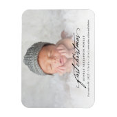 handschrift, baby's eerste kerstfoto magneet (Verticaal)