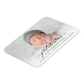  handschrift, baby's eerste kerstfoto magneet (Linkerzijde)