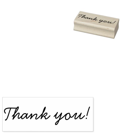 Handschrift Bedankt Rubberstempel (Gestempeld)