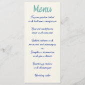 Handschrift Bold Retro Groen Blauw Bruiloft Menu (Voorkant)