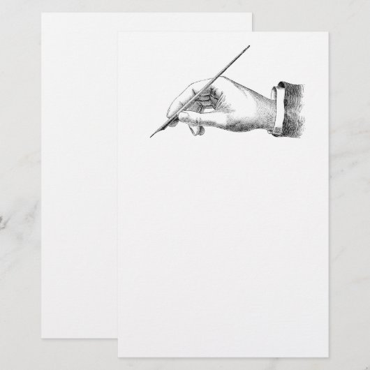 handschrift briefpapier (Voorkant / Achterkant)