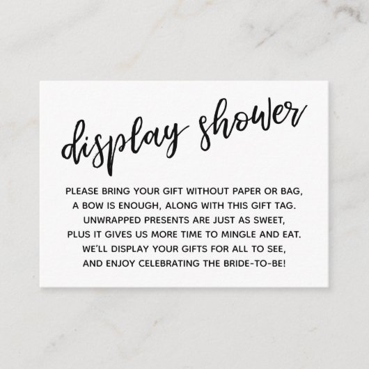 Handschrift Display Cadeau Badkamer Informatiekaartje (Voorkant)