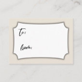 Handschrift Display Vrijgezellenfeest Cream Gift K Informatiekaartje (Achterkant)