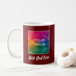 handschrift donkerrood beste papa ooit koffiemok<br><div class="desc">Modern Elegant Upload je foto Afbeelding Afbeelding Hand Script Beste Papa Ooit  Sjabloon Trendy Dark Red Classic Coffee Mok.</div>
