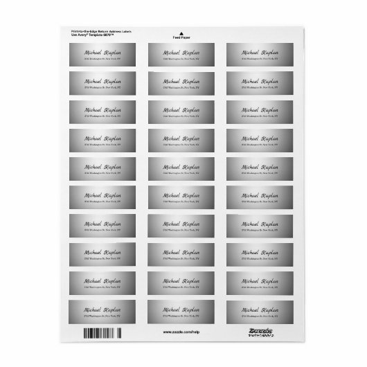 Handschrift Duidelijk Minimalistisch Professioneel Etiket (Full Sheet)