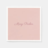 Handschrift Duidelijk Roos Gouden Professionele Na Servet (Voorkant)