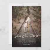  handschrift, eenvoudig en elegant, foto save the date (Voorkant)