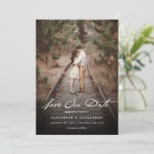  handschrift, eenvoudig en elegant, foto save the date (Staand voorkant)