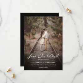 handschrift, eenvoudig en elegant, foto save the date