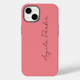 Handschrift Eenvoudig Roze Professioneel Naam iPhone 14 Hoesje