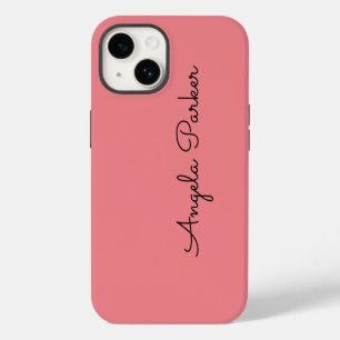 Handschrift Eenvoudig Roze Professioneel Naam iPhone 14 Hoesje