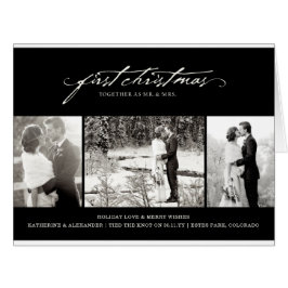  handschrift Eerste kerstfoto bruiloft