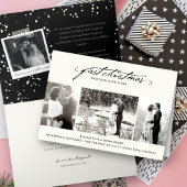  handschrift Eerste kerstfoto bruiloft Feestdagen Kaart