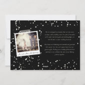  handschrift eerste noel 3 Foto bruiloft Feestdagenkaart (Achterkant)