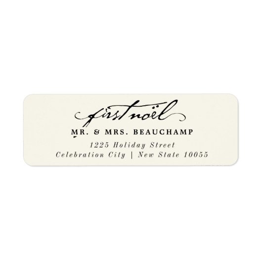  handschrift eersteknoel bruiloft adres etiket (Voorkant)
