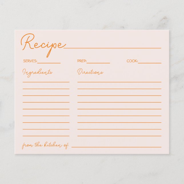 Handschrift Elegant boerderij recept voor de bruid (Voorkant)