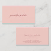 Handschrift Elegant Roze Groen Moderne Sjabloon Visitekaartje (Voorkant / Achterkant)