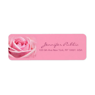 Handschrift Elegant Waterverf Roze roze Sjabloon Etiket