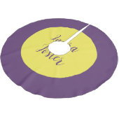 Handschrift Elegante naam Indigo & gele kleur Kerstboom Rok (Gekanteld)