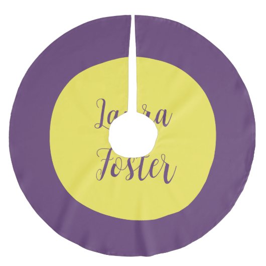 Handschrift Elegante naam Indigo & gele kleur Kerstboom Rok (Voorkant)