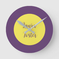 Handschrift Elegante naam Indigo & gele kleur