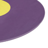 Handschrift Elegante naam Indigo & gele kleur Snijplank (Hoek)