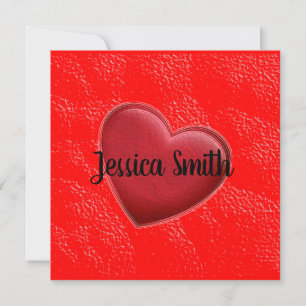 Handschrift Elegante naam Rode Hart Liefde Romance