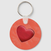 Handschrift Elegante naam Rode Hart Liefde Romance Sleutelhanger (Achterkant)