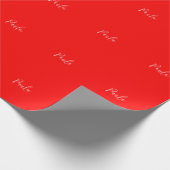 Handschrift Elegante naam Rode kleur Plain Cadeaupapier (Hoek)