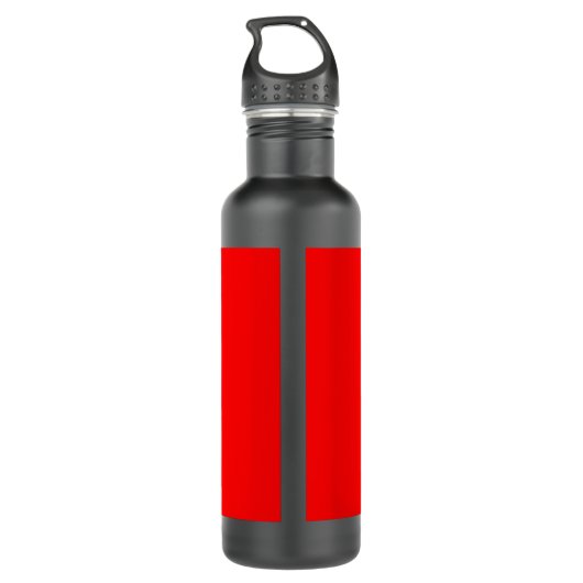 Handschrift Elegante naam Rode kleur Plain Waterfles (Achterkant)