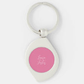 Handschrift Elegante naam roze kleur Sleutelhanger (Voorkant)