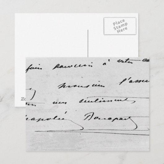 Handschrift en handtekening briefkaart (Voorkant / Achterkant)