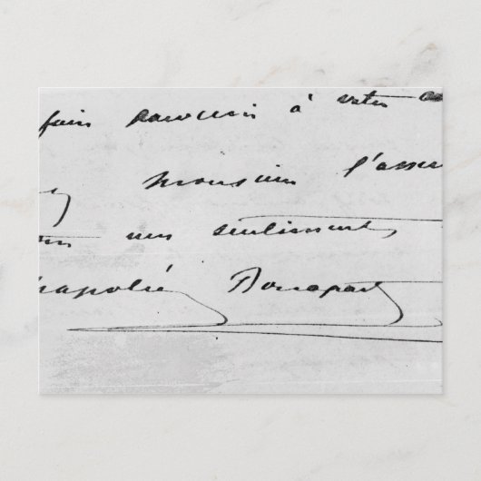 Handschrift en handtekening briefkaart (Voorkant)