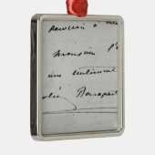 Handschrift en handtekening metalen ornament (Rechts)