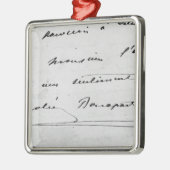 Handschrift en handtekening metalen ornament (Links)