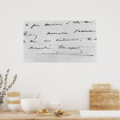 Handschrift en handtekening poster (Keuken)